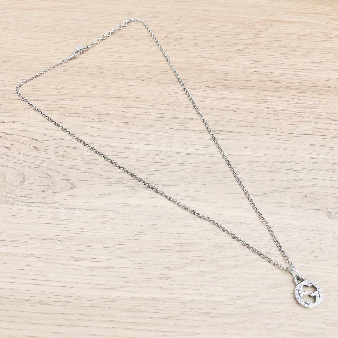◇グッチ◇ インターロッキングG アラベスク ネックレス Ag925 7.3g
