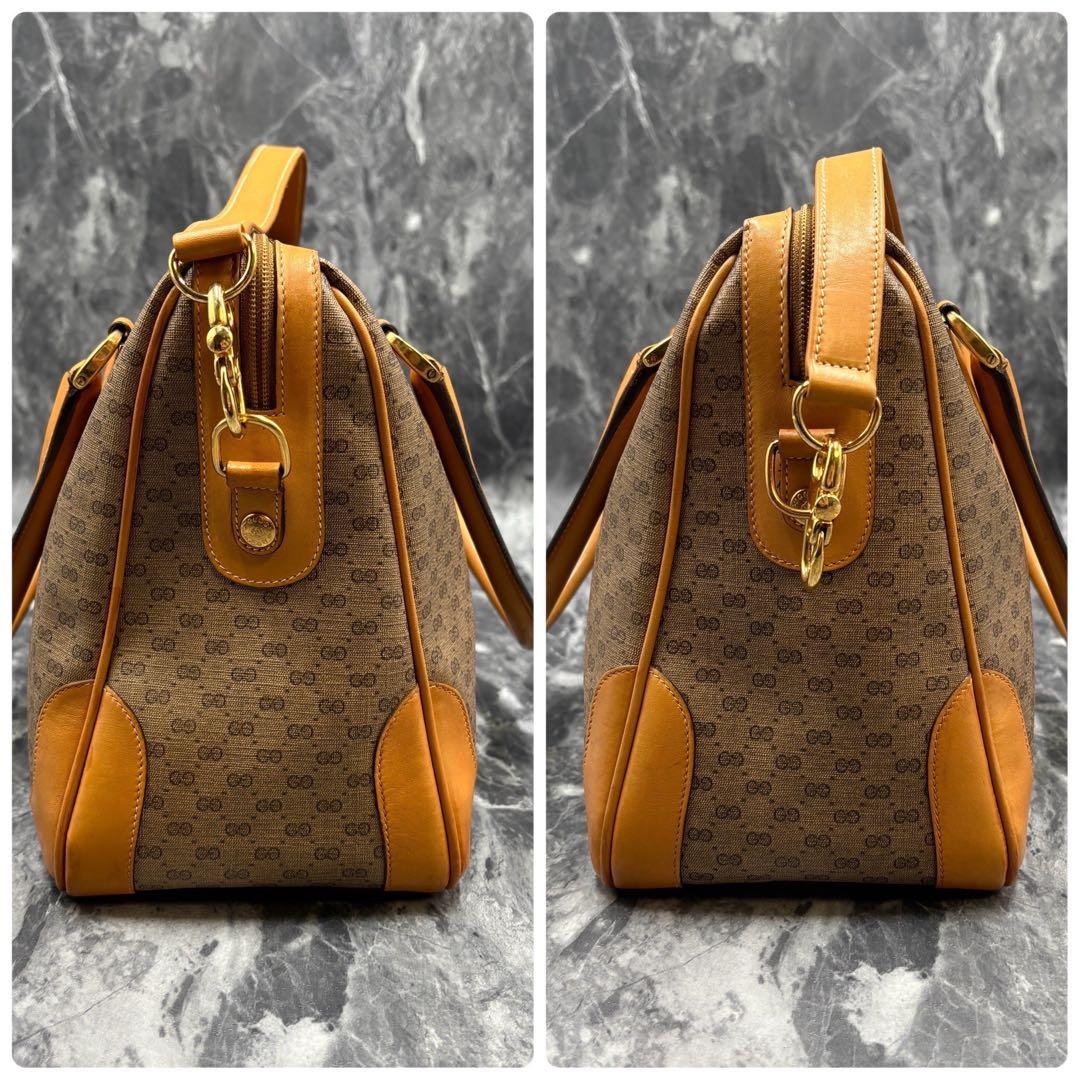 ✨美品✨GUCCI GG 2way ショルダーバッグ ハンド レザー ブラウン