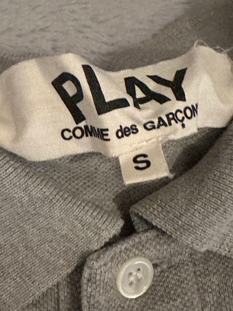 PLAY COMME des GARÇONS グレー ポロシャツ S