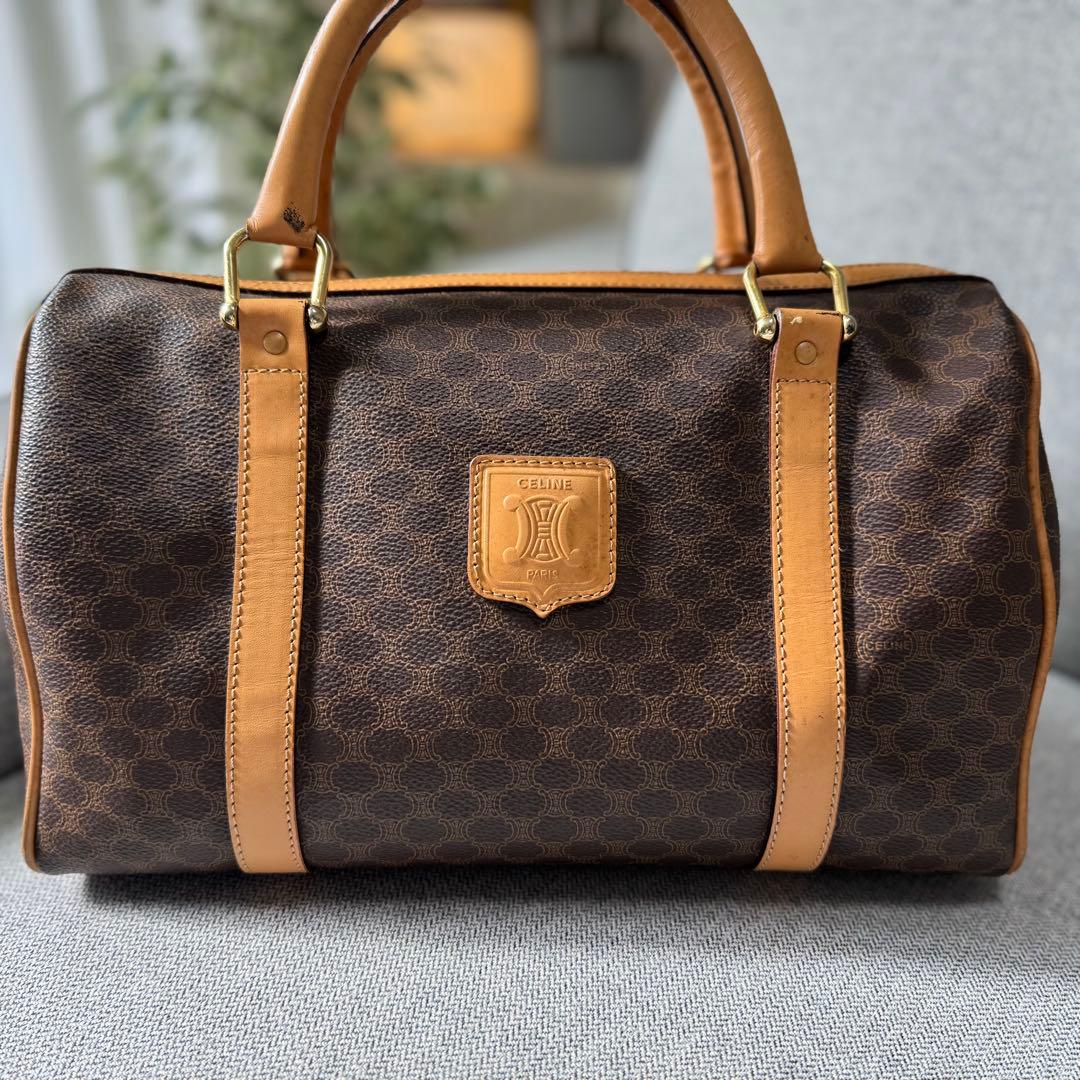 CELINE セリーヌ マカダム ボストンバッグ ハンドバッグ
