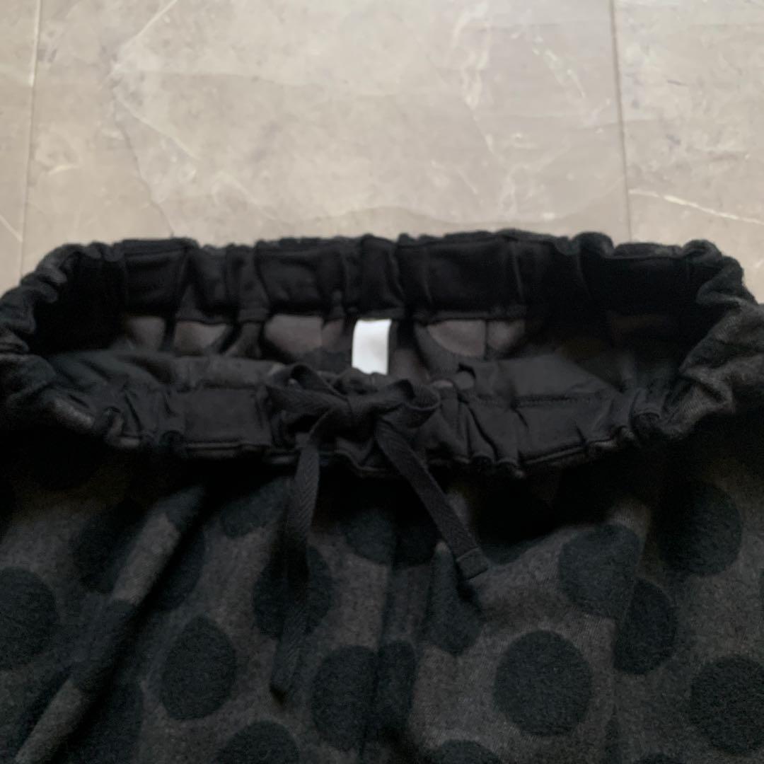 【美品】NATURAL LAUNDRY ドットジャガードタックドロースカート　黒