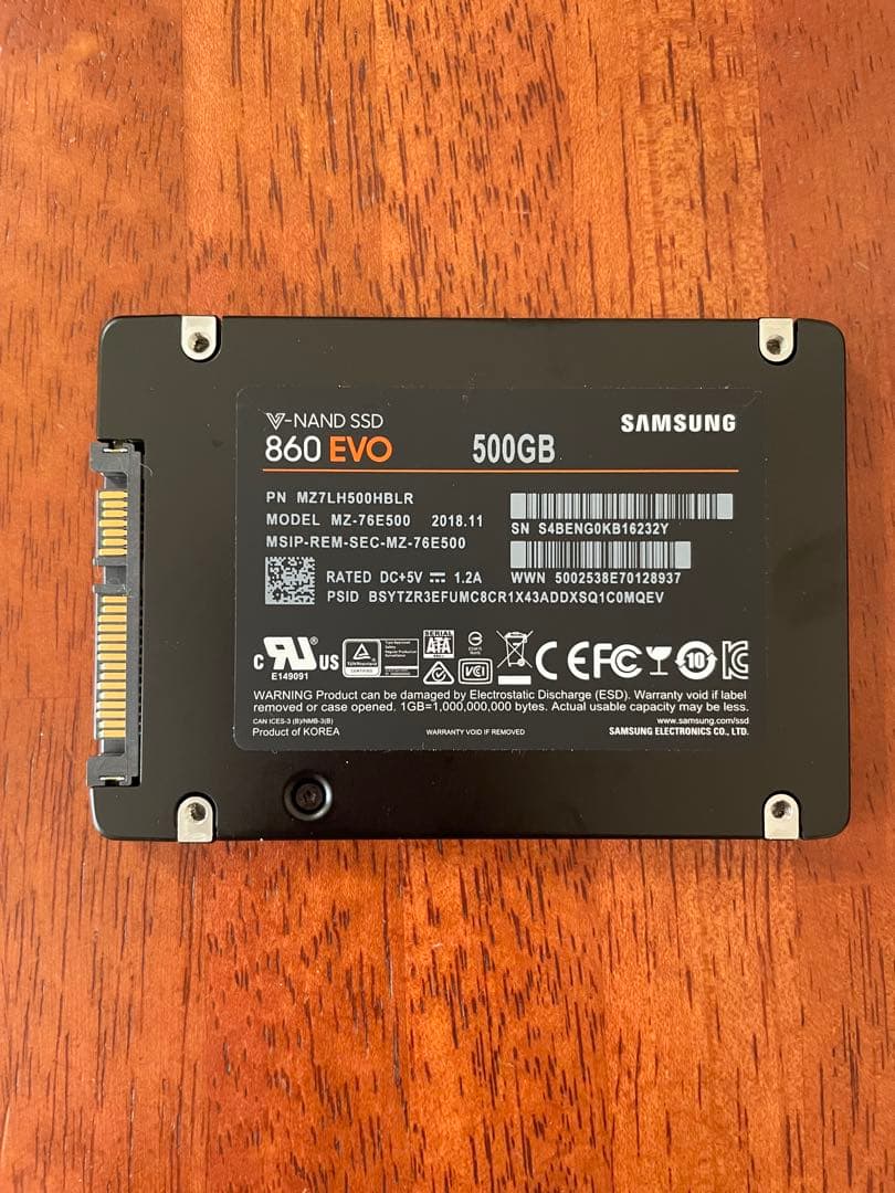 内蔵型SSD Samsung 860 EVO V-NAND SSD