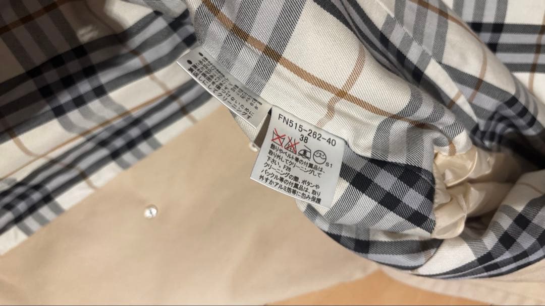 【美品BURBERRYBLUELABELトレンチコート38ベージュ ノバチェック