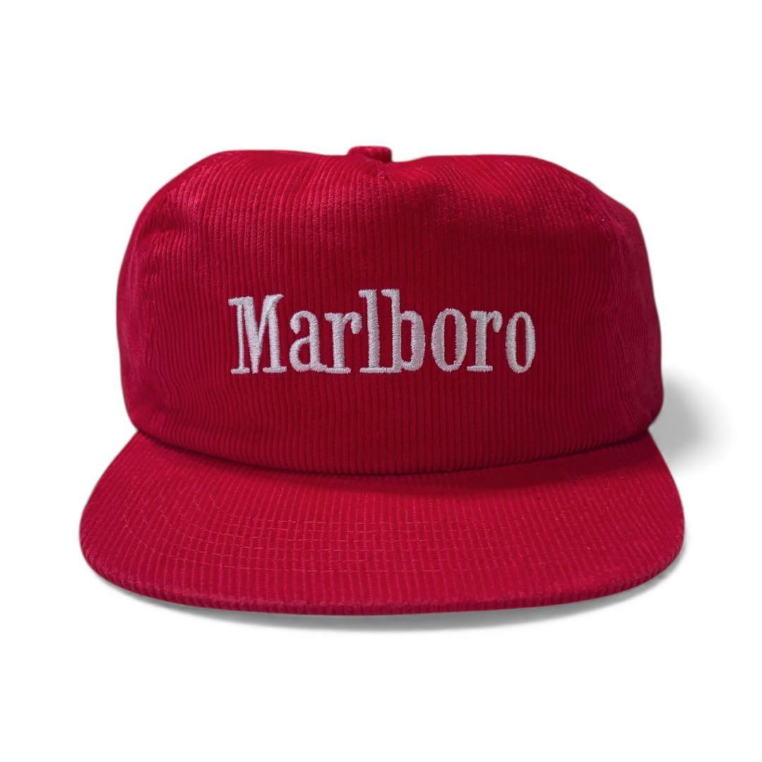 マルボロ Marlboro コーデュロイキャップ CAP 刺繍ロゴ アイレット