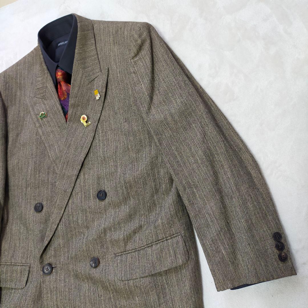 80S　JUN MEN　リネンコットン　ダブルブレストスーツ　Мサイズ　菅田将暉