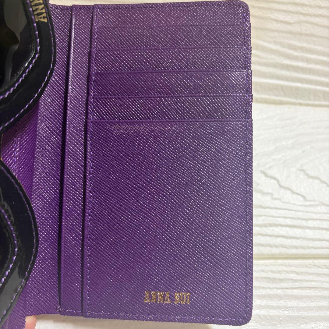 希少 アナスイ ハローキティ 三つ折財布 紫