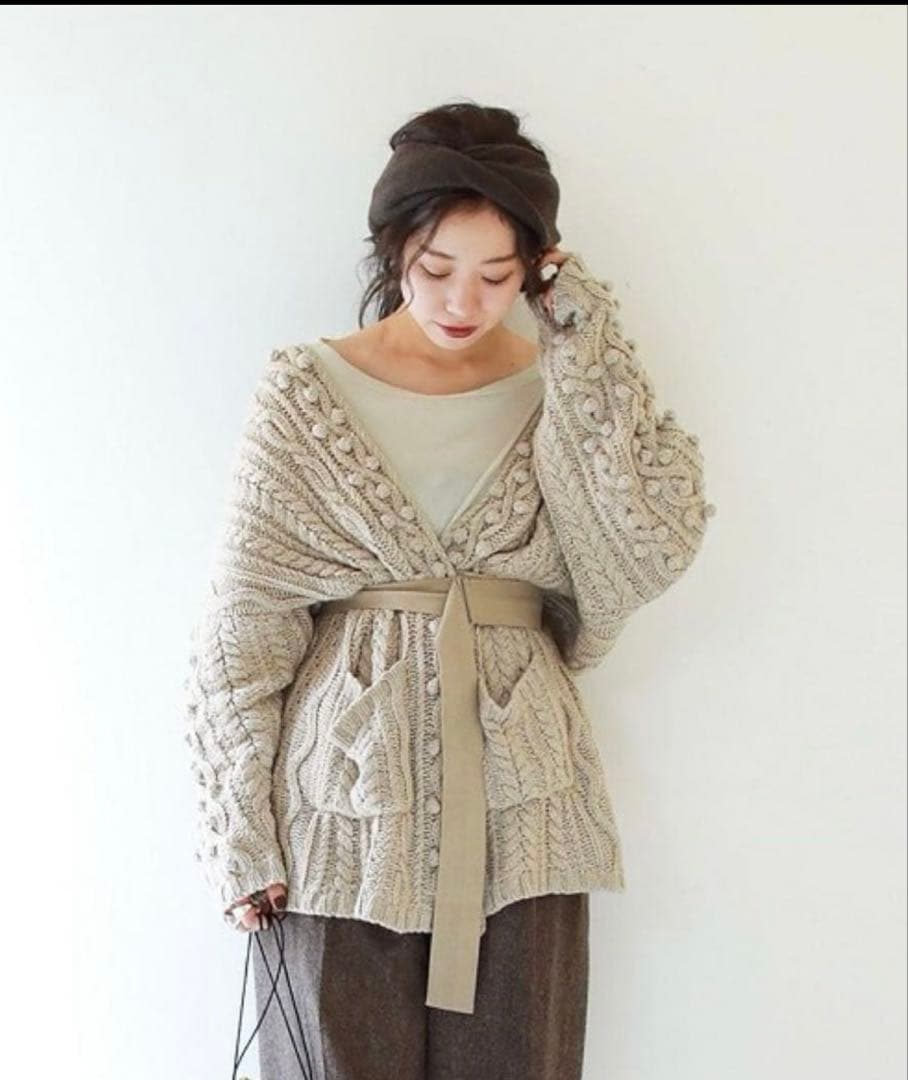 トップス TODAYFUL Aran Knit Cardigan