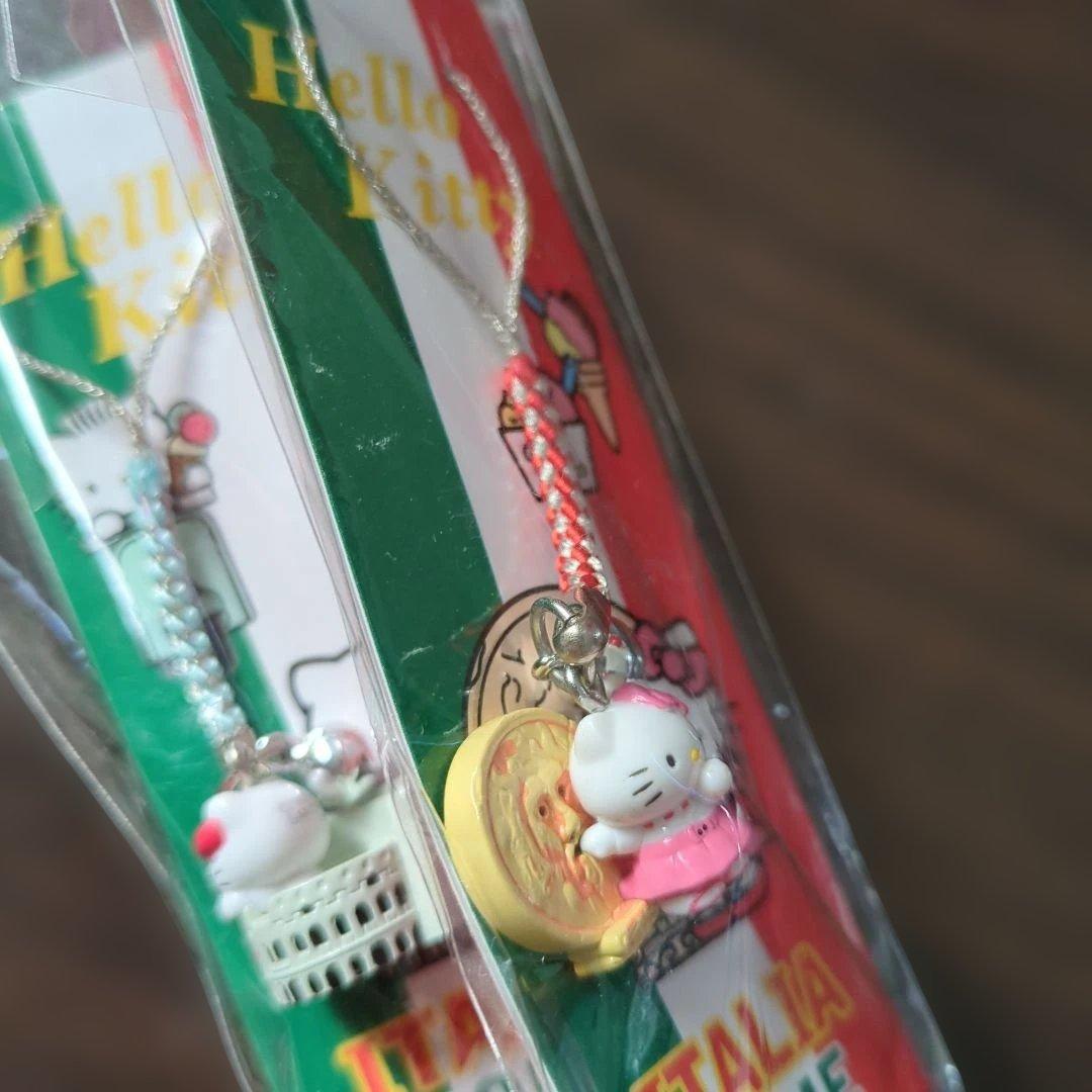 本日限定価格☆ハローキティ イタリアローマ ストラップ 2個セットご当地