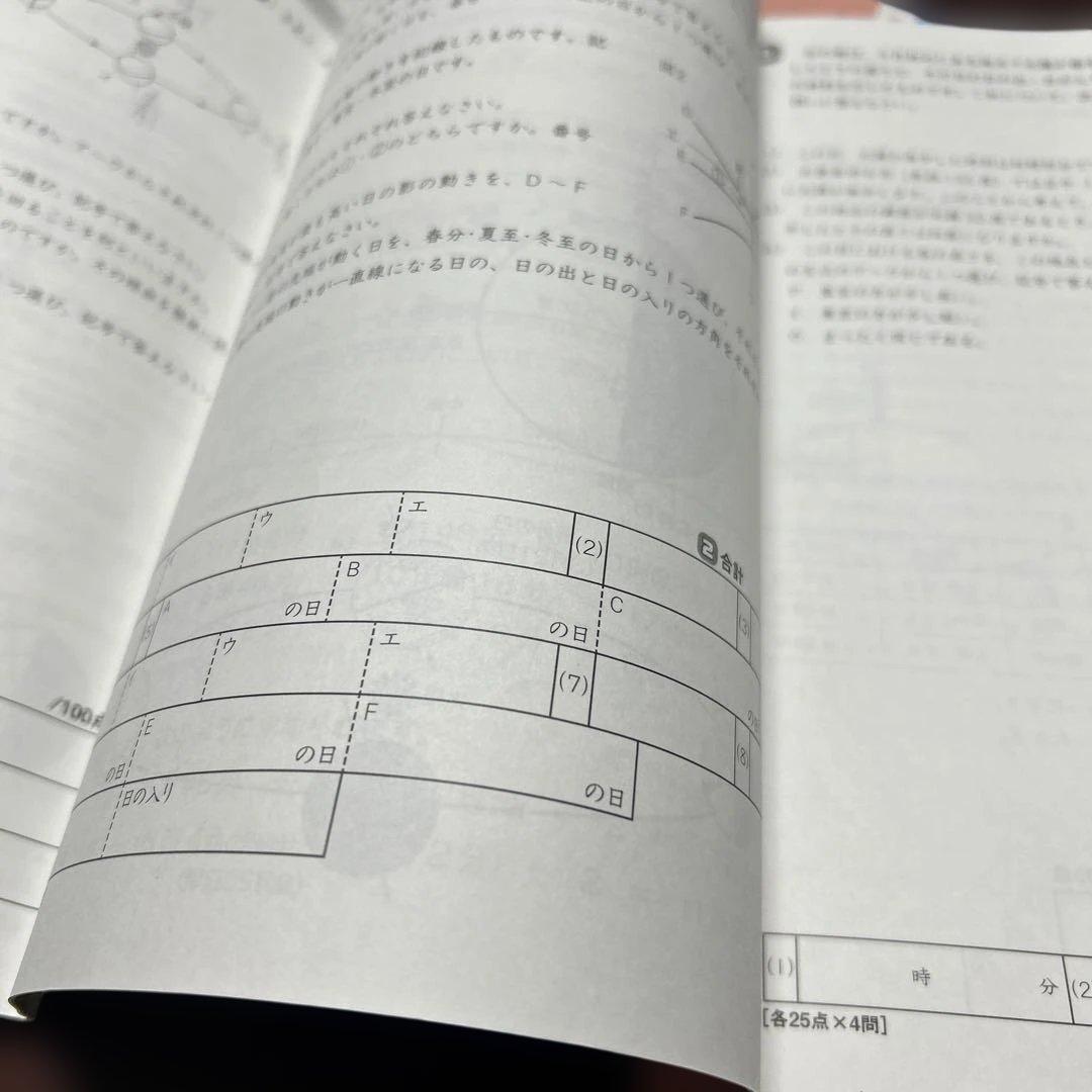 ㉒あ　サピックス　SAPIX 6年　理科　社会　春期講習　スプリングサピックス