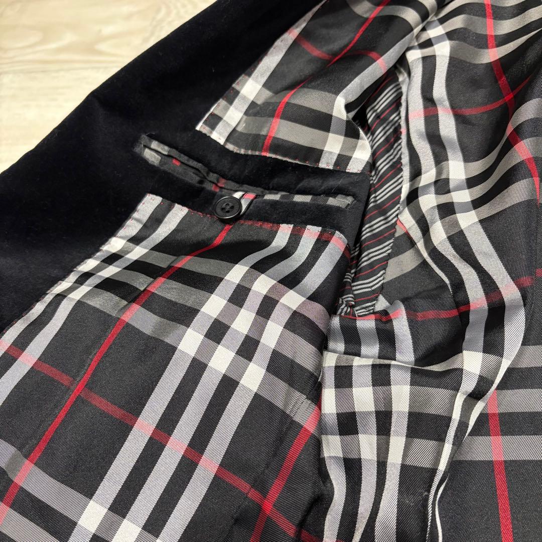 BURBERRY BLACK LABEL ベロアジャケット 裏地ノバチェック M