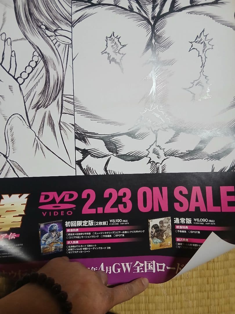 北斗の拳DVDビデオ ポスター 美品