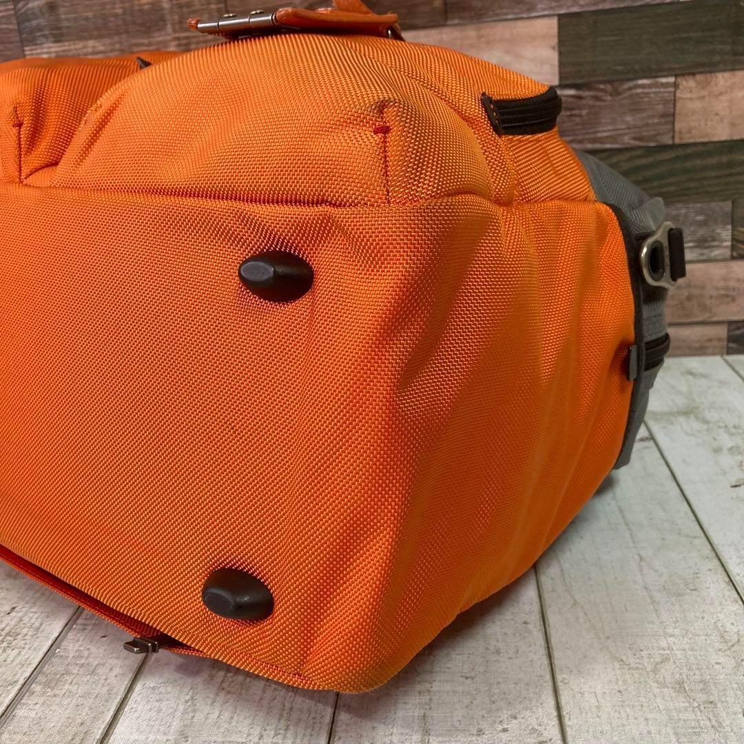 トゥミ　TUMI　ボストンバッグ　オレンジ　ネームタグ　ビジネス　2way
