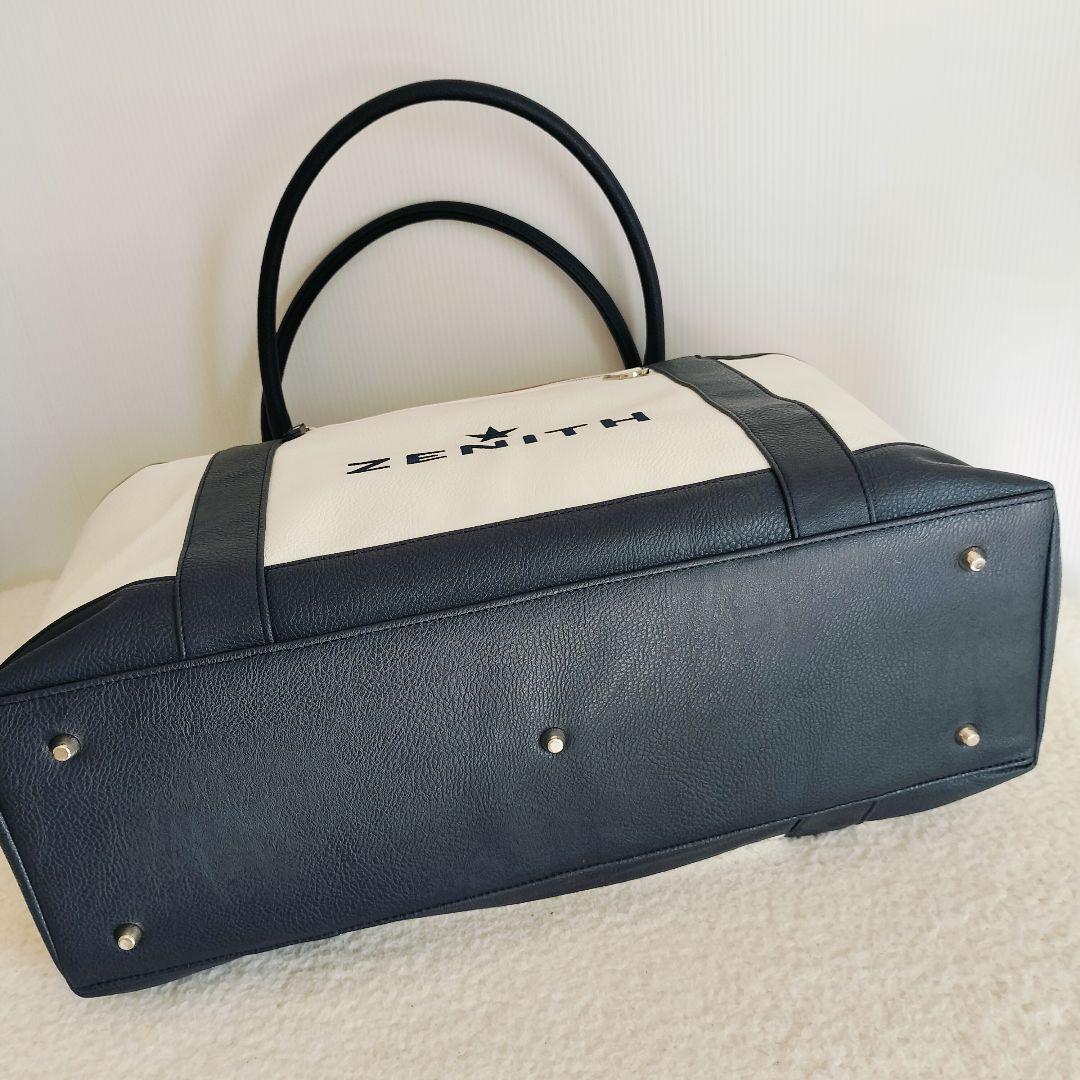 美品☆ZENITH ゼニスボストンバッグ ホワイト/ネイビー