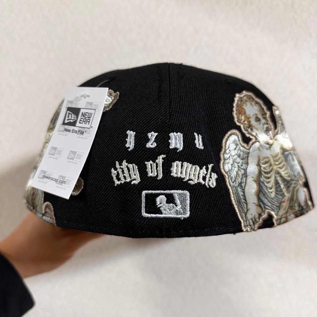 B*N様 【激渋】ロサンゼルス LA 逆クロス 天使刺繍 ベースボールキャップ