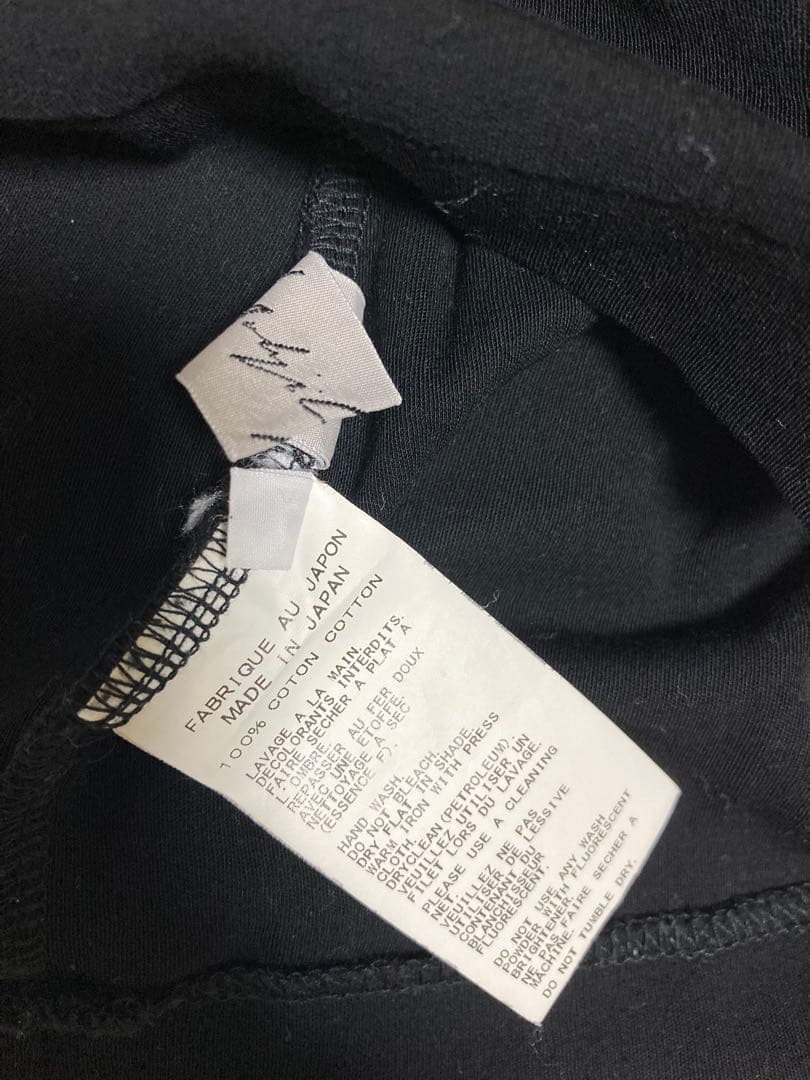 ヨウジヤマモト 黒 コットン 半袖カットソー YOHJI YAMAMOTO