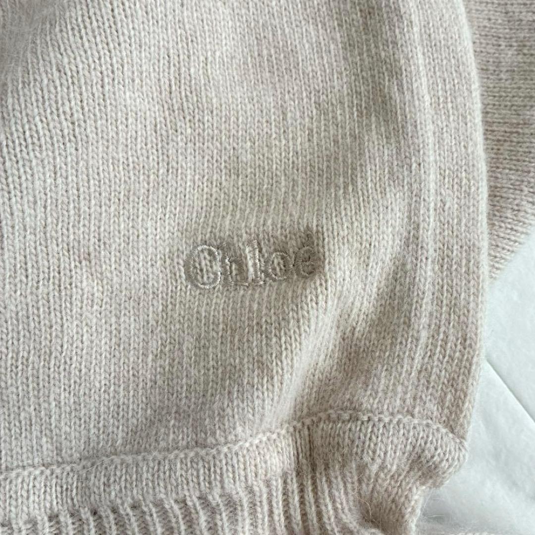 新品タグ付き♡Chloé アンゴラウール フリル 大判ストール ケープ 半円形