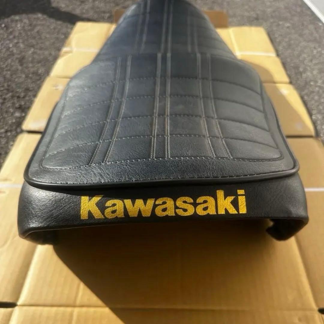 【美品】 Z400FX 純正　Kawasaki シート　ゴールドロゴ　黒