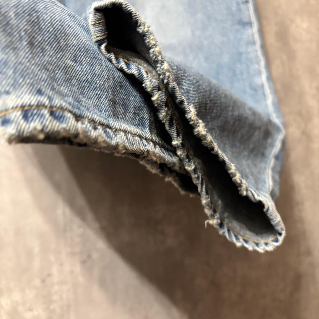 BLACK BY MOUSSY ブラックバイマウジー ワイドデニム ダメージ加工