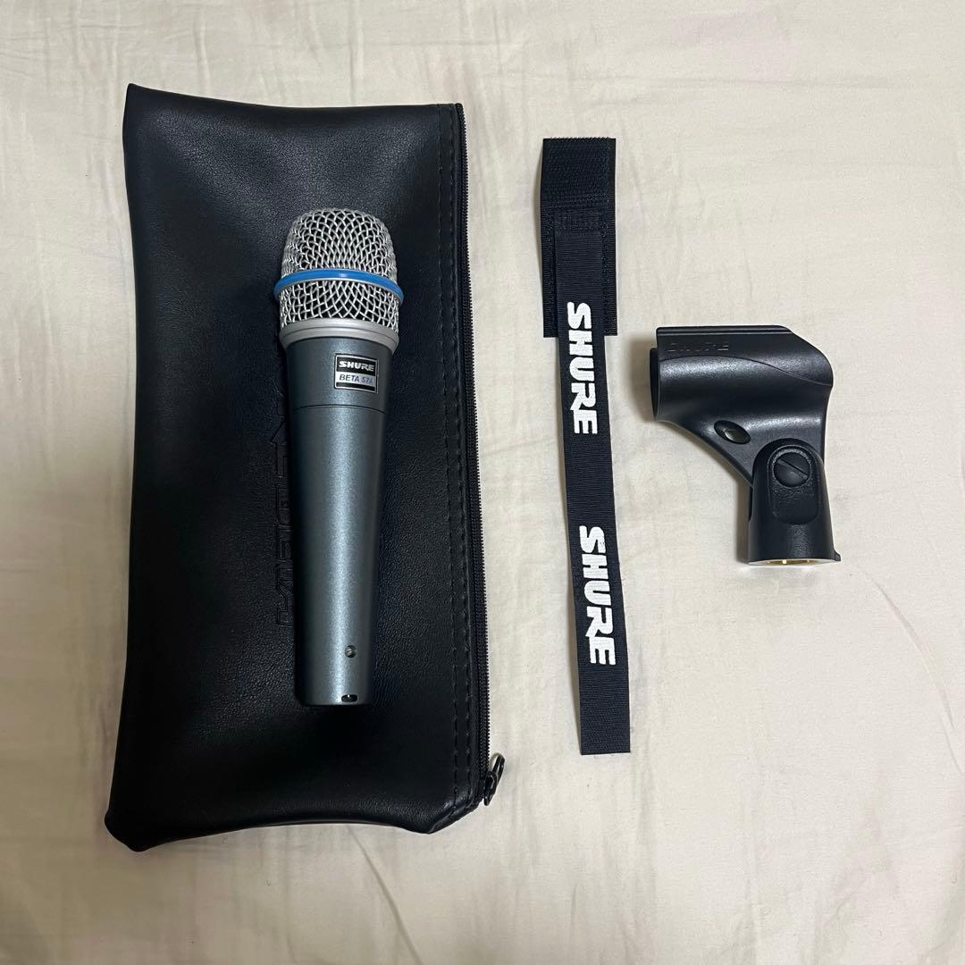 SHURE BETA57A ダイナミックマイク 本体と付属品