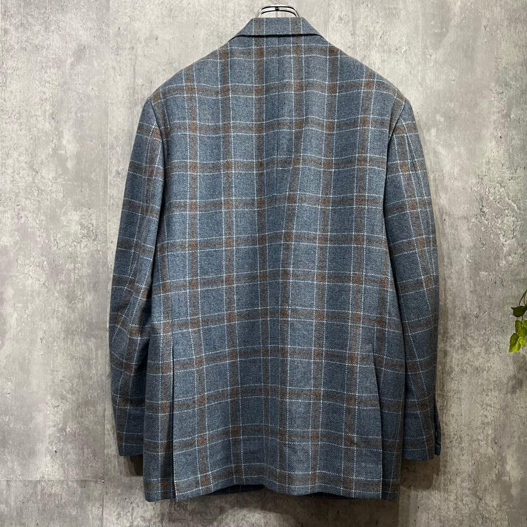 【美品】Sartorio テーラードジャケット チェック エストネーション　46