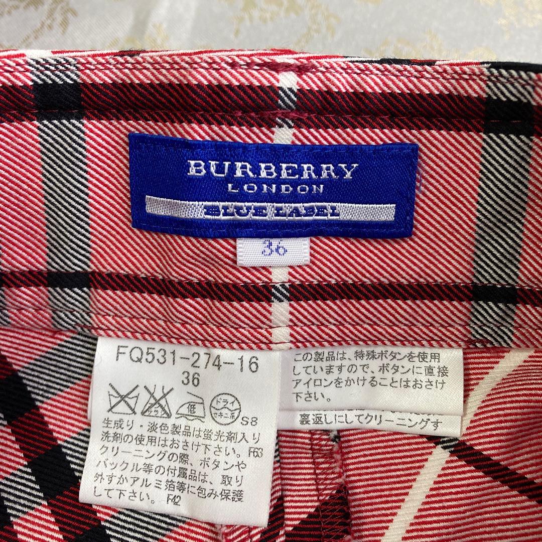 BURBERRY BLUE LABEL ノバチェック ピンク　プリーツキュロット