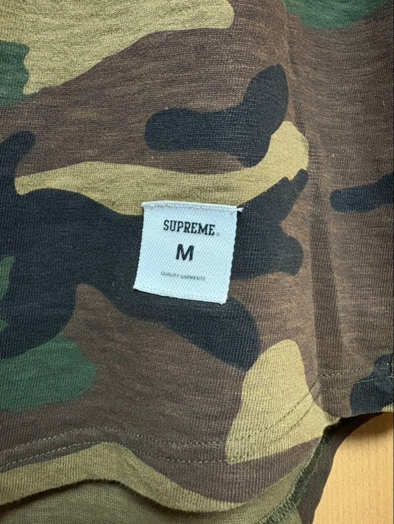 シュプリームsupreme ロンT カモフラ　迷彩　Mサイズ