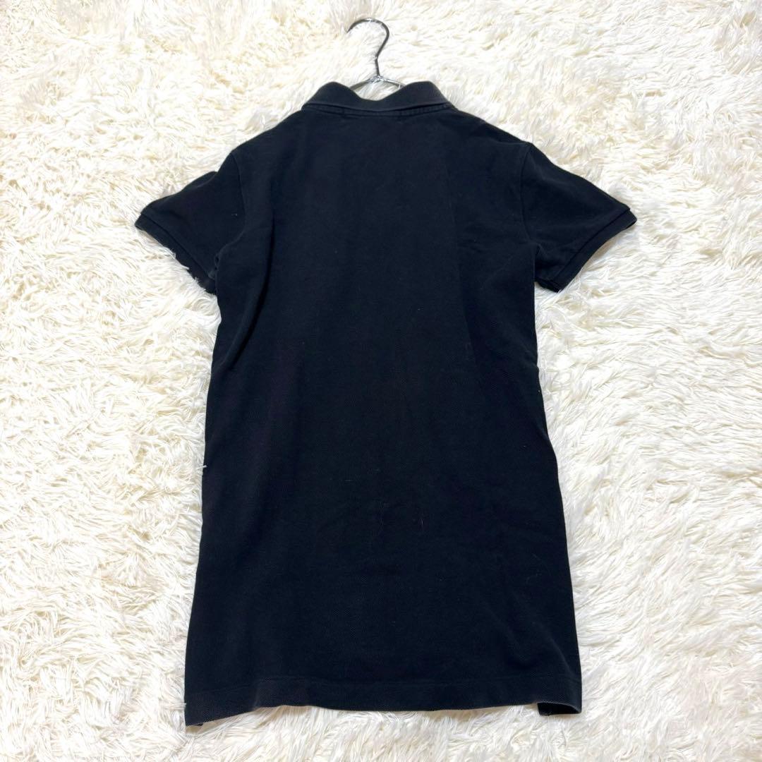 【美品】ラルフローレン　ポロシャツ　ビーズ　ポニーロゴ　ブラック×ピンク