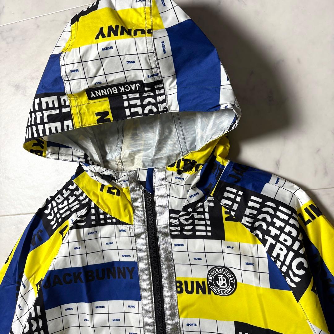 美品 JACK BUNNY ブロックタイポプリント Wジップ ブルゾン パーカー
