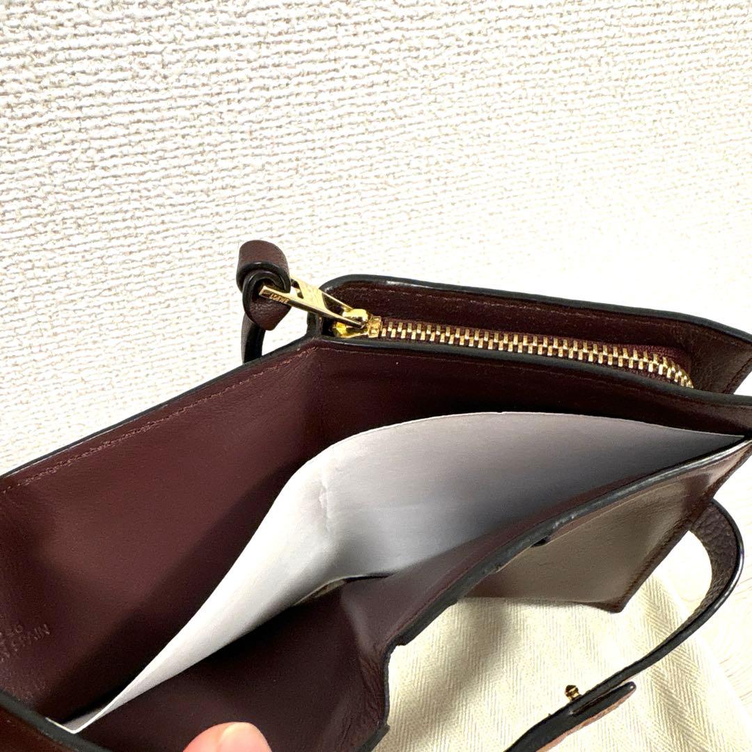 ✨極美品✨ロエベ　二つ折りウォレット　財布付　パープル