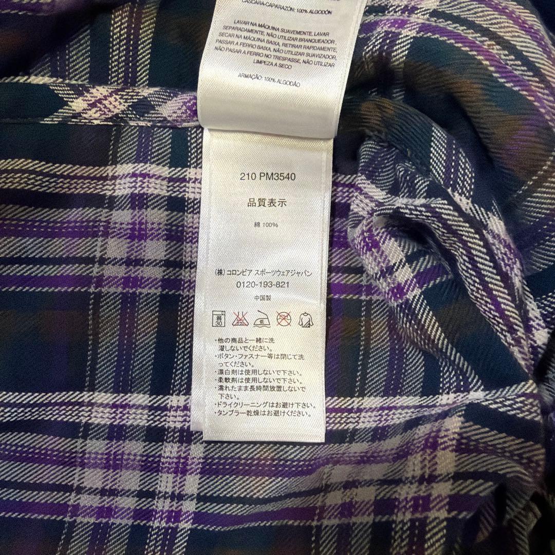 Y2K Columbia チェック ジャケット コットン ドローコード フード