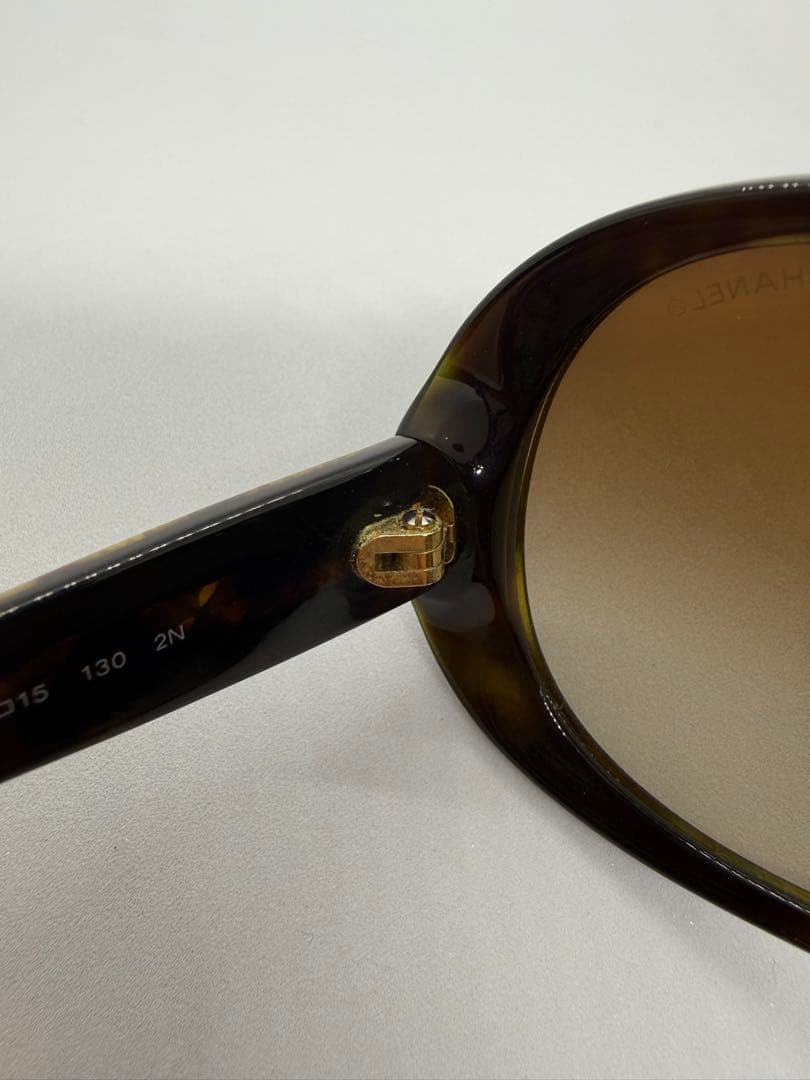 CHANEL サングラス べっ甲柄 ココマーク ラメ 5164 ケース付