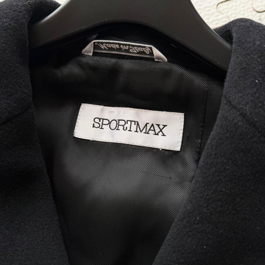 美品✨SPORTMAX カシミヤ アンゴラ混 ダブルブレスト　チェスターコート