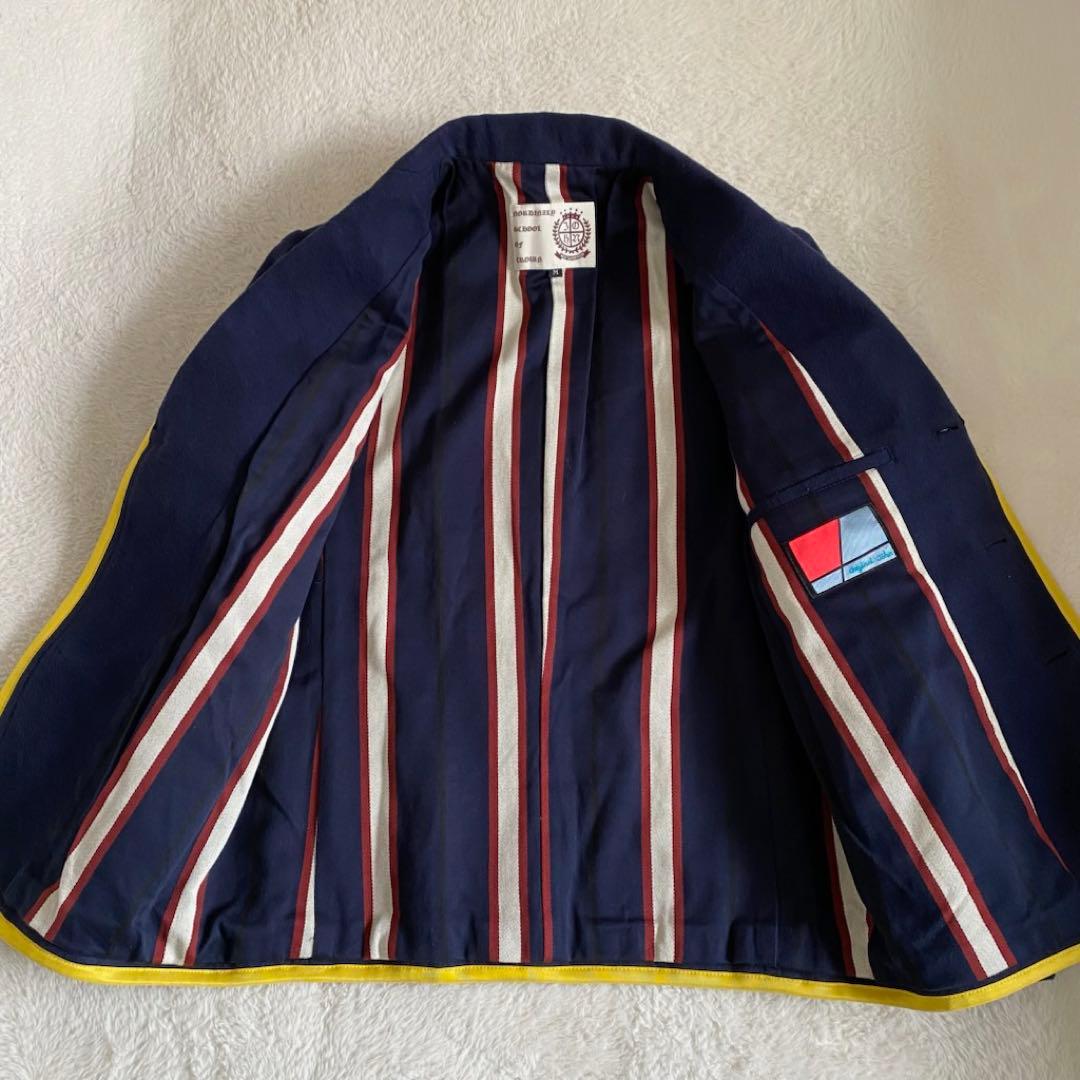 Original John テーラードジャケット　ブレザー　エンブレム　紺　M