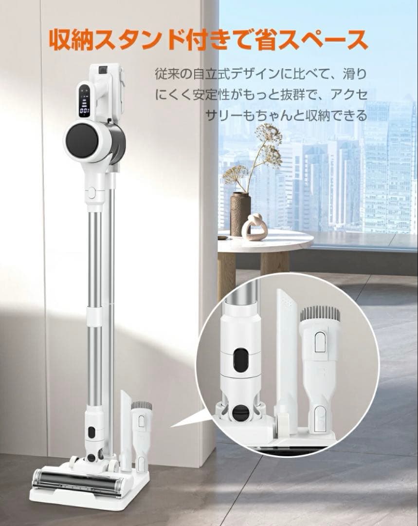 2025年最新掃除機コードレス超強力吸引&LED液晶ディスプレイ定価31800円