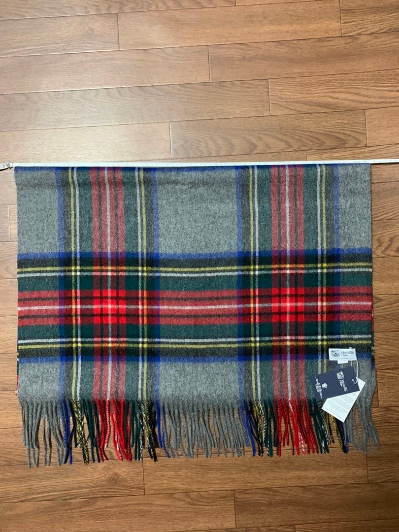 キ*リ様 未使用大判ジョンストンズ カシミヤ 100%マフラー ストール グレー