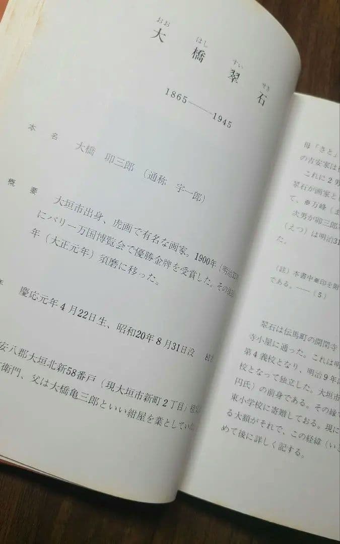 【貴重】大橋翠石 岐阜県郷土画人伝 青木彌太郎著 1981年(昭和56年)