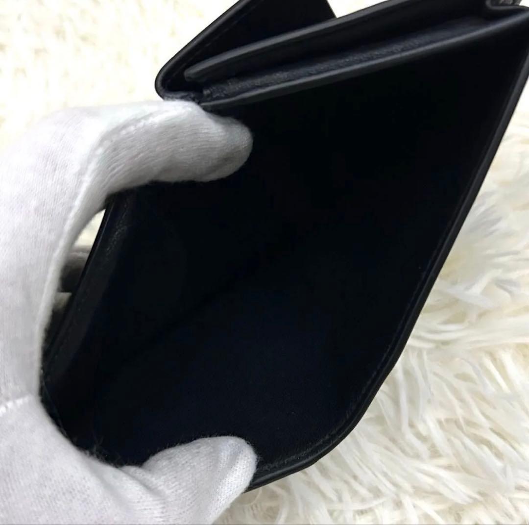 【美品】BALENCIAGA 三つ折り財布 スタームーン黒白 星柄