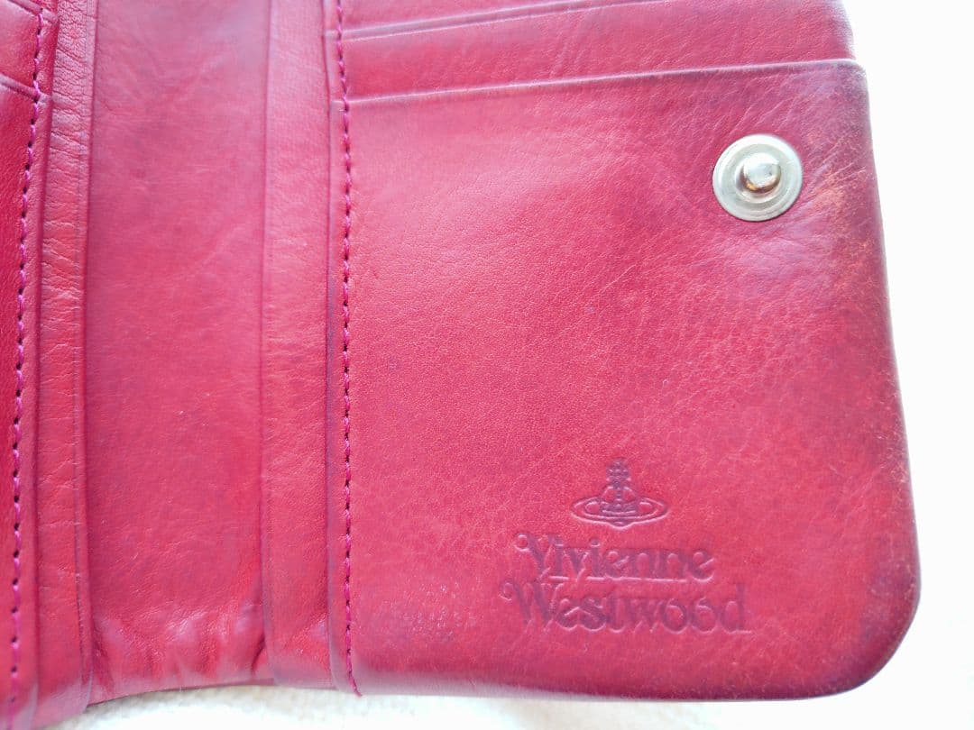 VivienneWestwoodヴィヴィアンウエストウッド2つ折り財布　ボルドー
