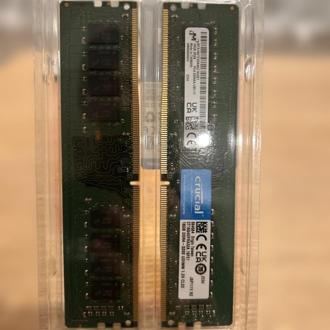 新品 Crucial 32GB DDR4 メモリーCT2K16G4DFRA32A
