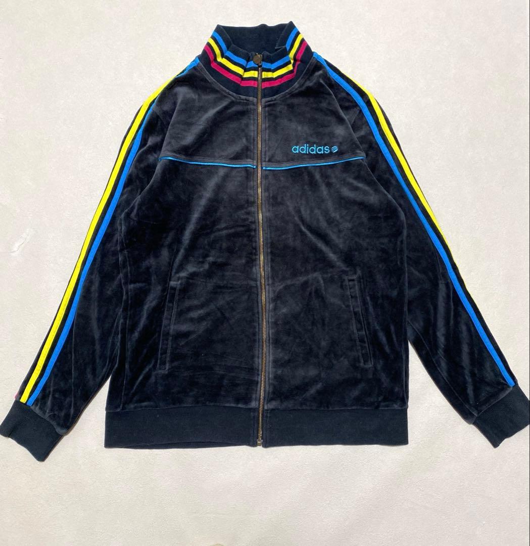 ⭐️adidas neo ベロア　ジャージ　上下セット　濃いグレー＊499
