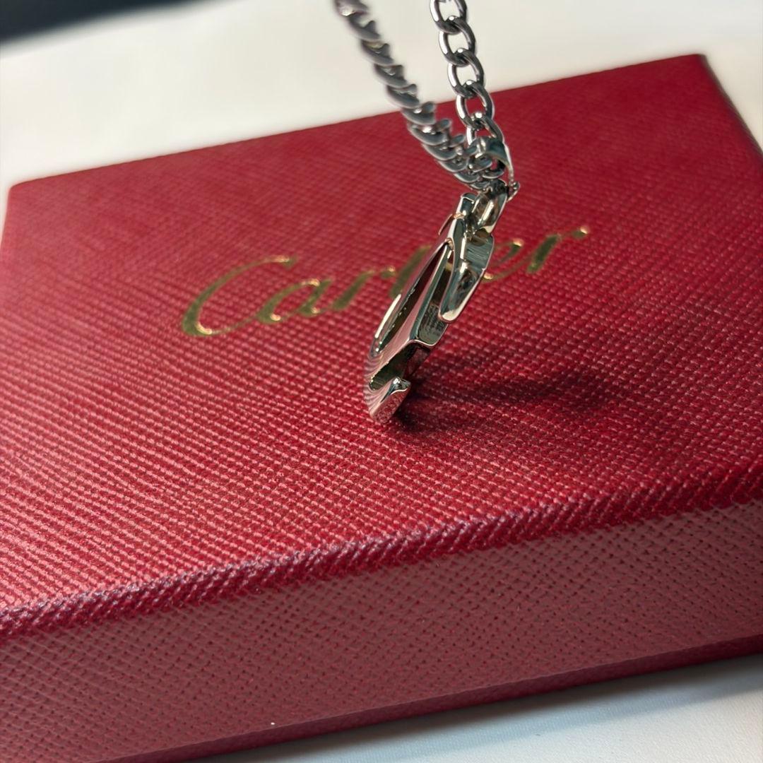 【美品】Cartier カルティエ ダブルシー チャーム&ネックレス 刻印あり