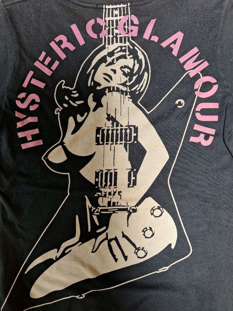 HYSTERIC GLAMOUR★ギターガール★Tシャツ ブラック★used
