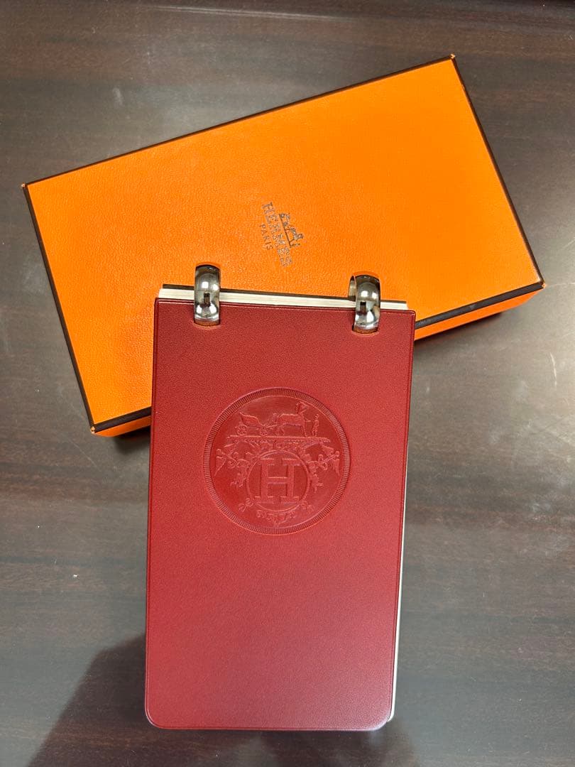 HERMES レザー メモ帳、ノート、付箋セット