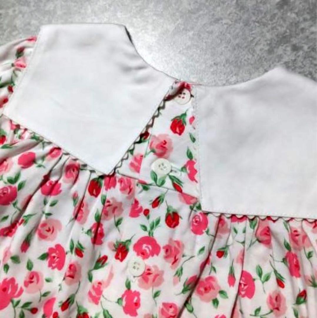 希少 激かわ ✨【極美品】セリーヌ ワンピース オーバーパンツ 花柄 80 90
