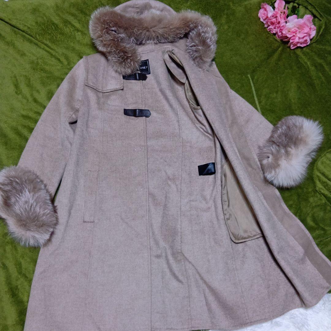 [美品〕FOXEY　約52万円　カシミヤ　ファーコート　40　Renefoxey