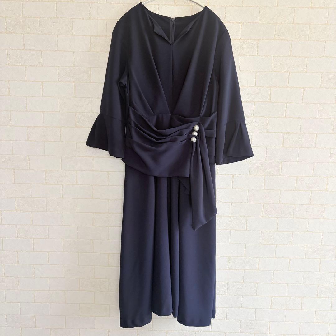 RUIRUE BOUTIQUE ルイルエ ウエストパールフレアワンピース 卒業式