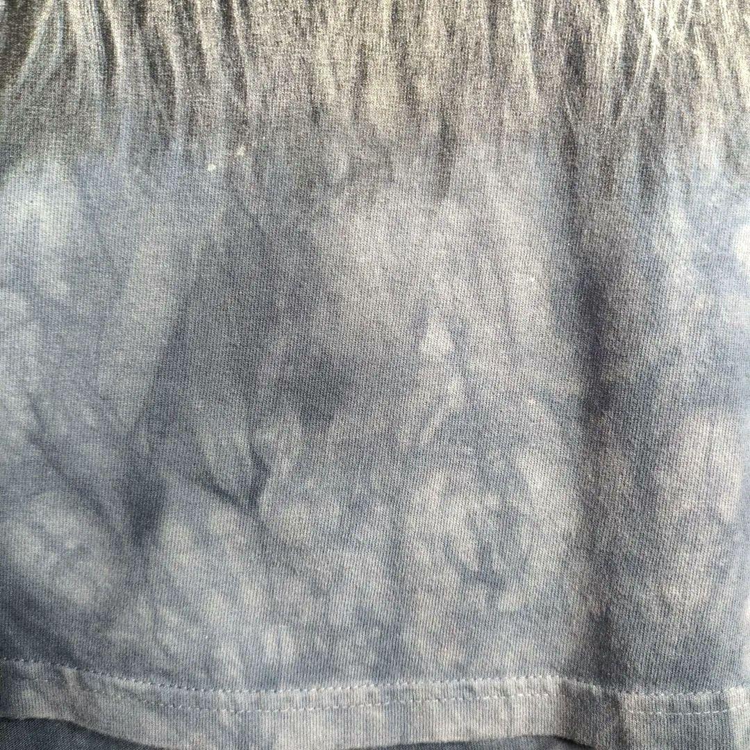 THE MOUNTAIN 狼 ビッグプリント タイダイTシャツ XL ブルー 青