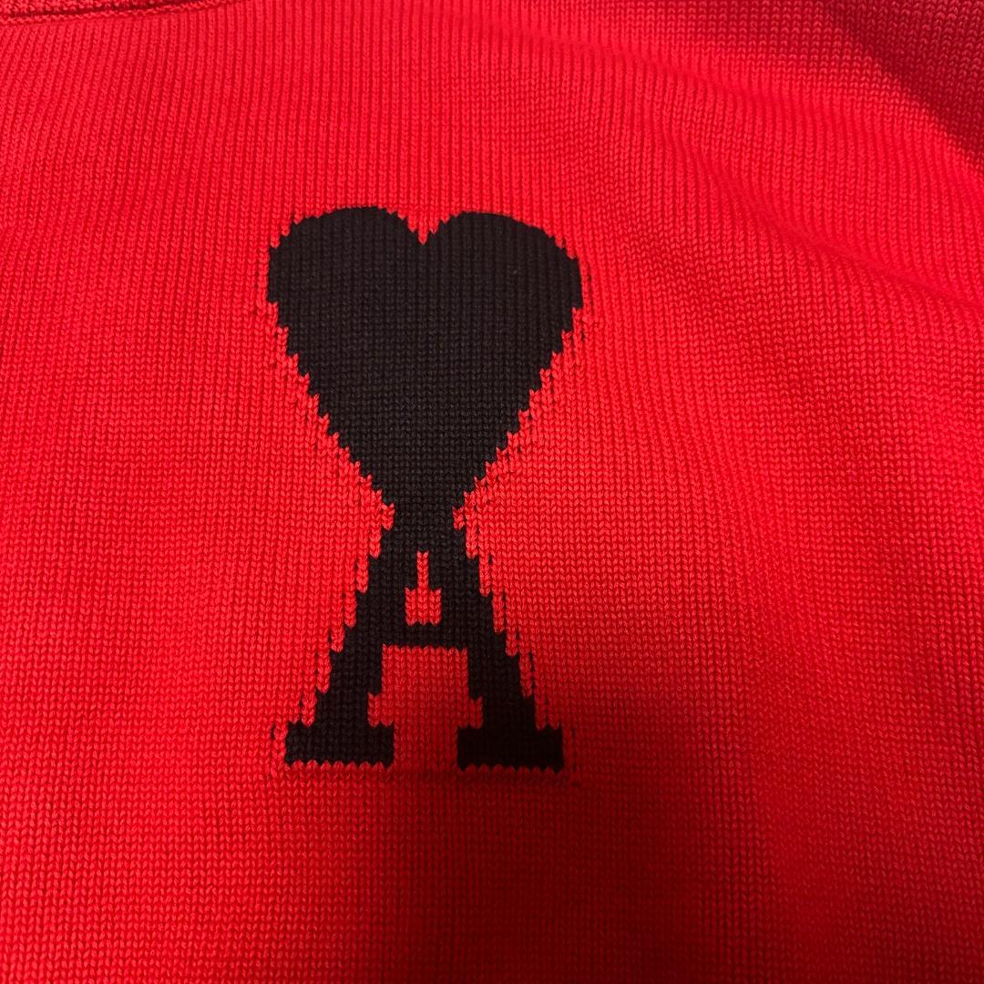 AMI PARIS アミパリス ハートロゴニット セーター レッド M