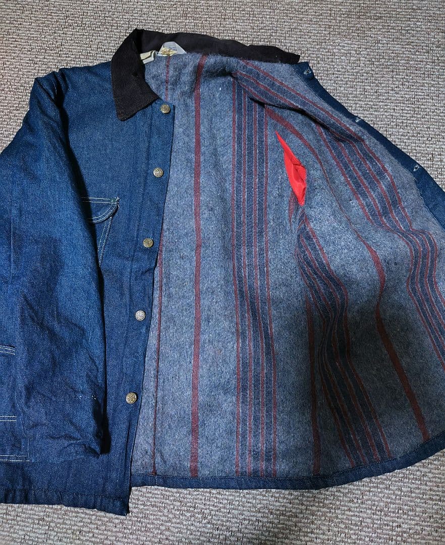 未使用品70s∼KEY IMPERIAL USA製ブランケット裏地カバーオール
