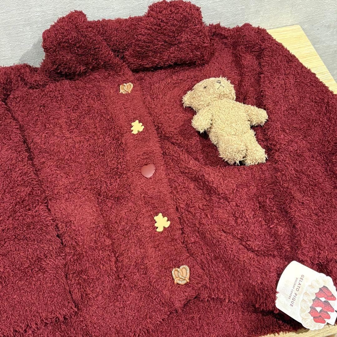 【新品未使用】ジェラピケ くま カーディガン クリスマス